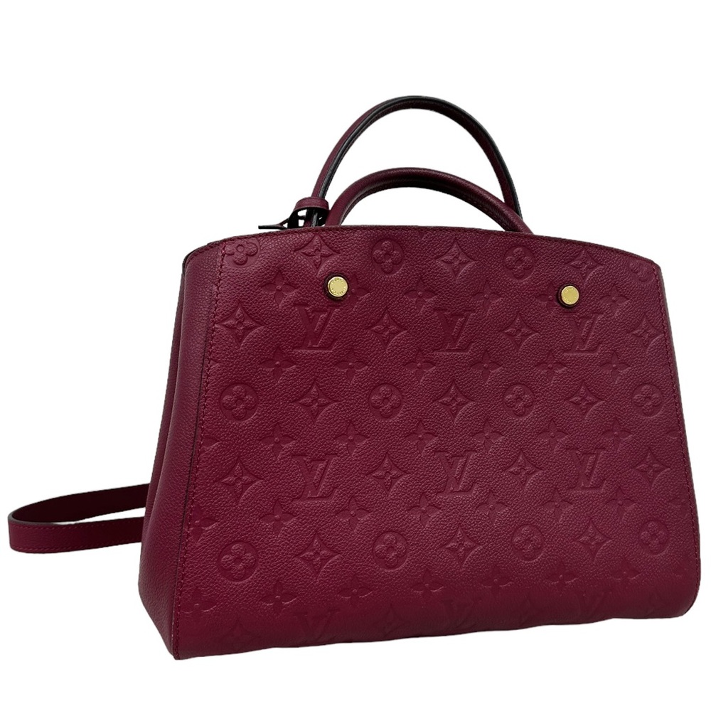 Louis Vuitton M41196 Montaigne MM Satchel Monogram Empreinte Amplant Pink Berry - Picture 4 of 11
